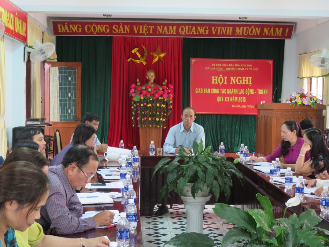 Hội nghị giao ban công tác Ngành Lao động – Thương binh và Xã hội  Quý III năm 2015